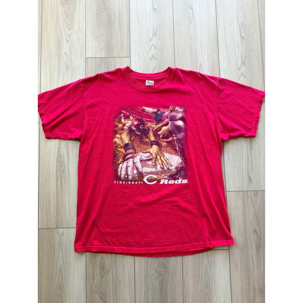 2003 Vintage Anvil Cincinnati Reds T-Shirt Mens XL Red MLB Baseball Graphic Tee